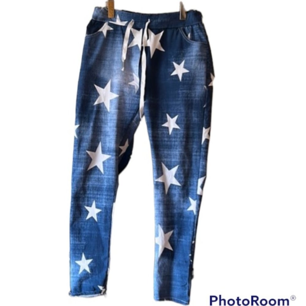 MADE IN ITALY jean joggers one size